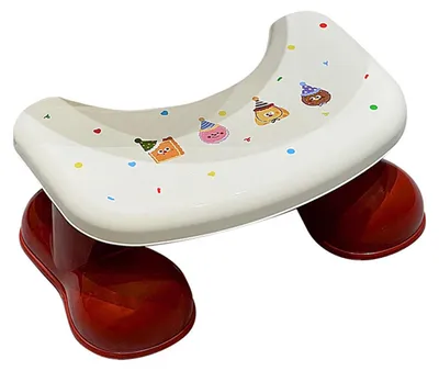 Produktbild von Toilettenhocker für Erwachsene, Hockhocker mit Anti-Rutsch-Pads, PP-Kunststoff-Badezimmerhocker, tragbarer Toilettenhocker