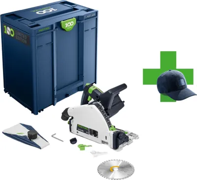 Obrázok produktu pre Festool TSC 55 KEB-Basic 100Y Limited Edition akumulátorová ponorná píla 18 / 36 V ( 2x 18 V ) 160 mm bez kefky ( 578223 ) + Systainer - bez akumulátora, bez nabíjačky