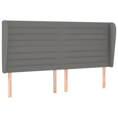 Immagine prodotto di vidaXL Testiera con orecchie Grigio scuro 203x23x118/128 cm Tessuto