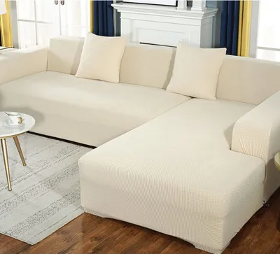 Produktbild von Dicker Samt Sofabezug L Form,Stretch Couchbezug,Universal,für Sofa