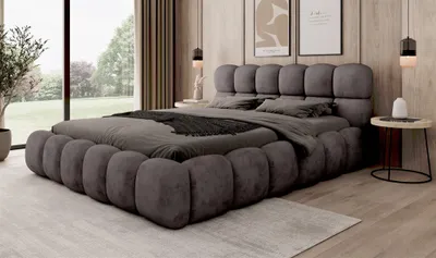 Produktbild von Polsterbett Bett AURELIA 160x200cm in Stoff Aprodite Grafit