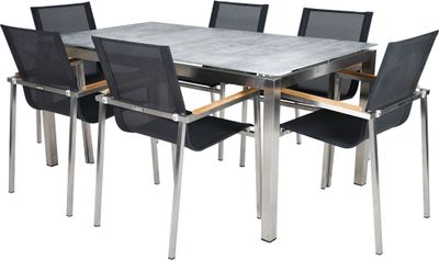 Edelstahl Dining Set Sydney 7-teilig