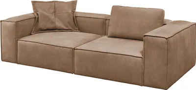 Produktbild von KAWOLA Sofa CARMO 3-Sitzer Leder taupe