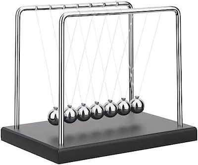 Produktbild von Newtons Wiege Balance Bälle Wissenschaft Physik Gadget Desktop Dekoration kinetische Bewegung Spielzeug für Haus und Büro (7 Perlen)