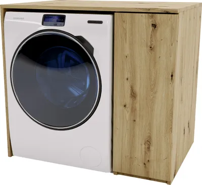 Image de MRBLS_HOME Meuble pour machine à laver 96X88,5X62 Meuble pour machine à laver Minimaliste Meuble pour machine à laver ou sèche-linge (Artisan)