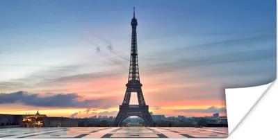 Produktbild von MuchoWow® Poster Der Eiffelturm vom Platz des Palais de Chaillot aus bei Sonnenuntergang 150x75 cm - ohne Rahmen