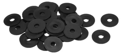 Produktbild von 40 Stück M8 Nylon-Flachdichtungen, 8 mm Innendurchmesser, 30 mm Außendurchmesser, 2 mm dick, schwarz