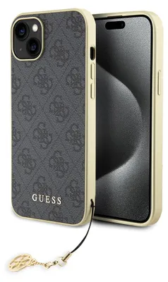 Obrázok produktu pre Guess pevný kryt 4G Charms Collection na iPhone 15 Plus (GUHCP15MGF4GGR) - sivý