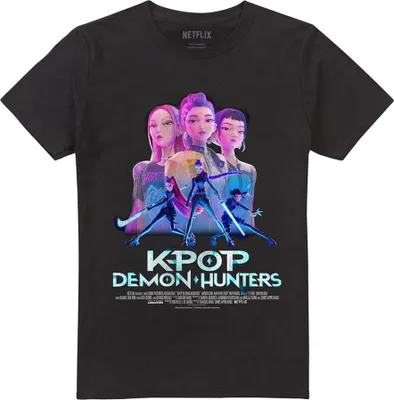 Produktbild von K-Pop Demon Hunters - T-Shirt für Herren/Damen Uni TV20432 (XL) (Schwarz)