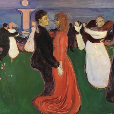 Zdjęcie produktu dla Obraz z nadrukiem Edvard Munch - Taniec życia, 1899 (100 x 100 cm)