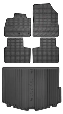Produktbild von Gummimatten + Kofferraumwanne für Renault Scenic IV 2016-2022 (Minivan, oberer Ladeboden) – Schwarz, passgenau – Wielganizator SolidPRO