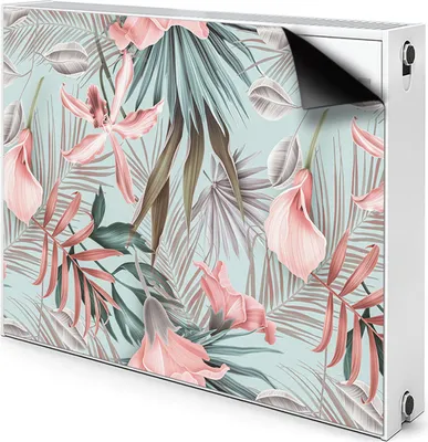 Produktbild von Magnet Heizkörperabdeckung Heizkörperverkleidung Verkleidung Abdeckung 80x60 cm  - Pastell, Blumen
