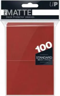 Image de Lot de 100 pochettes Ultra Pro Pro-Matte format standard 66 x 91 mm (rouge)