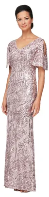 Produktbild von Alex Evenings Damenkleid, lang, für die Brautmutter, mit offenen Schultern und F