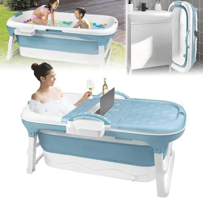 Produktbild von Famanu Faltbare Badewanne mit Massagefunktionen und Temperaturerhaltung - Ideal für Wellness und Entspannung