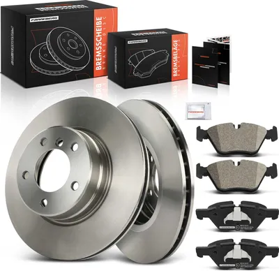 Image de Frankberg 2x disques de frein 4x plaquettes de frein avant pour BMW Série 5 E60 Série 5 Touring E61 2.0L 2.2L 2.5L 2003-2010