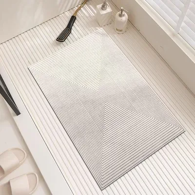 Image de Tapis de douche antidérapant avec trous de drainage et ventouses