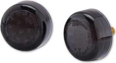 Immagine prodotto di HIGHSIDER Smart Micro Disc Indicatore LED alloggiamento nero / lente grigio fumo (coppia), anteriore e posteriore
