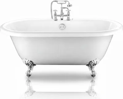 Produktbild von Freistehende Badewanne mit Füßen CHELSEA Adlerfüße CHROM 170 cm