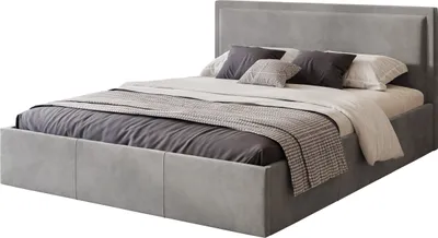 Produktbild von FEDVE Polsterbett Doppelbett Osterne Schlafzimmer Bett Bettkasten 180x200 cm Hellgrau (Riviera 91)
