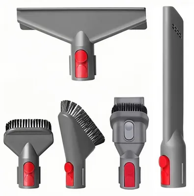 Image de Kit d'accessoires pour aspirateur - comprenant 5 pièces : 3 brosses et 2 embouts - pièces de rechange pour accessoires d'aspirateur