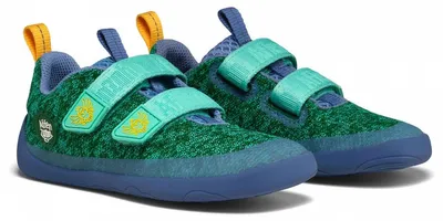 Produktbild von Affenzahn Happy Paradiesvogel Kinderschuhe Halbschuhe Klett Barfußschuhe Grün Freizeit, Schuhgröße:27 EU
