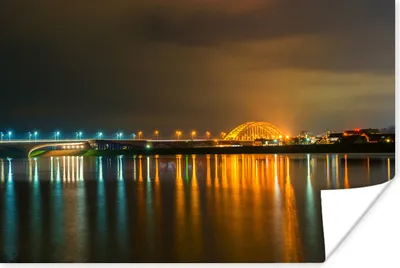 Produktbild von MuchoWow® Poster Nijmegen - Licht - Wasser 180x120 cm - Fotoplakat
