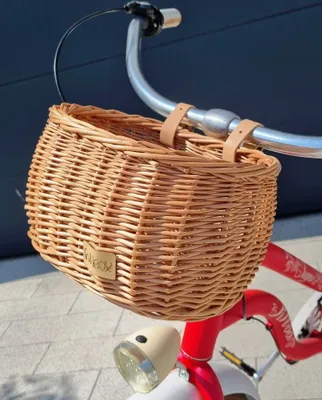 Obrázek produktu pro WikliBOX – přírodní proutěný košík na kolo pro děti s popruhy Dumpy – 26 x 19 x V 14