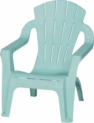Produktbild von ProGarden Kinder-Deckchair Mini-Selva, hellblau, Vollkunststoff, 35 kg, wetterfest, stapelbar, Monoblock, ab 10 Monaten