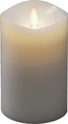 Produktbild von LED Echtwachskerze, weiß, flackernd, mit Lavendel-Duftpad, 6h Timer, 1 warm weiße Diode, batteriebetrieben, Innen, Batterie: 2 x D 1,5V (exkl.)