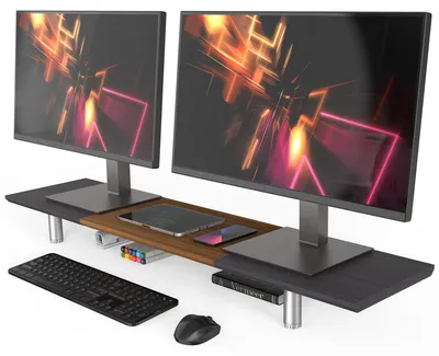 Obrázek produktu pro Velký stojan na monitor, výška nastavitelná, multifunkční
