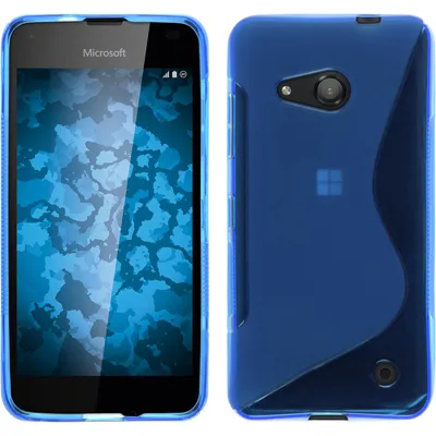 Produktbild von PhoneNatic Case kompatibel mit Microsoft Lumia 550 - blau Silikon Hülle S-Style + 2 Schutzfolien