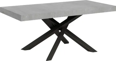 Obrázek produktu pro Rozkládací stůl 200/304x90 cm Volantis beton s nohami v antracitové barvě
