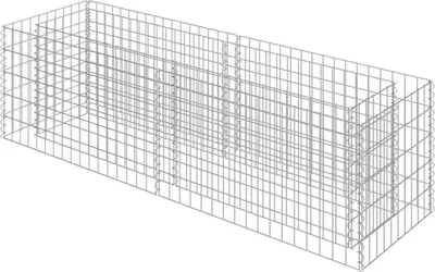 Obrázok produktu pre vidaXL Gabionové zvýšené lôžko z pozinkovanej ocele 180 × 50 × 50 cm