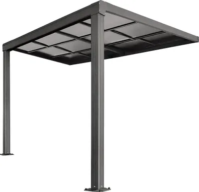 Produktbild von Wandpergola mit einziehbarem Dach - 9 m² - anthrazit - IZEDA