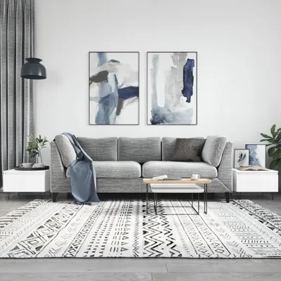 Produktbild von Couchtische 2 Stk. Hochglanz-Weiß 50x46x35 cm Holzwerkstoff