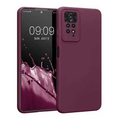 Produktbild von kwmobile Slim Case kompatibel mit Xiaomi Redmi Note 11 Pro / Note 11 Pro (5G) / Note 12 Pro (4G) Hülle - Handyhülle aus Silikon in Bordeaux Violett