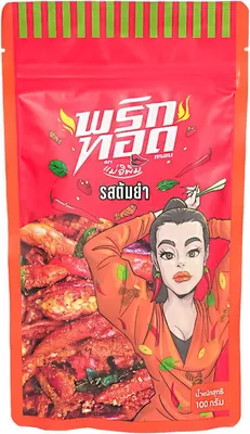 Produktbild von Mae E Pim Crispy Chilli Snack Tom Yum Geschmack 100g