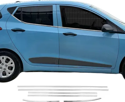 Zdjęcie produktu dla Listwy okienne do Hyundai i10 2011-2013 stal nierdzewna chrom 6szt