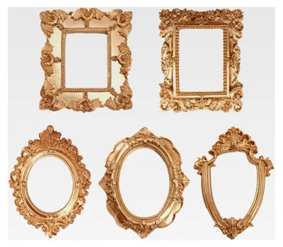 Produktbild von Kleine goldene Rahmen, 5er-Set, Vintage-Mini-Bilderrahmen mit geprägtem Rand für Zuhause, Hotel, Büro und Gartendekoration