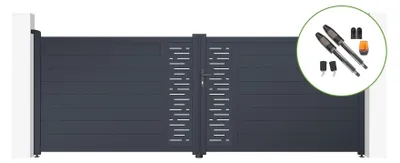 Produktbild von Flügeltor elektrisch 4m ARLBERG H.140cm + Drehtorantrieb TANKER B700