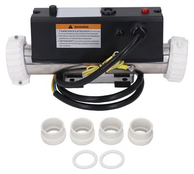 Produktbild von Elektrischer Poolheizung, Heizung für Whirlpool, Thermostat mit Temperaturregelung, Selbstheizung für Spa, Badewanne, Schwimmbad, fest verkabelt, 1 kW