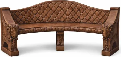 Produktbild von Casa Padrino Barock Beton Gartenbank Braun 196 cm - Barock Garten & Terrassen Möbel