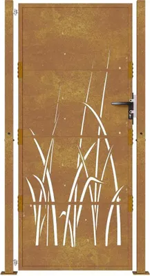 Obrázek produktu pro vidaXL Zahradní brána 100x175 cm z oceli Corten s designem trávy