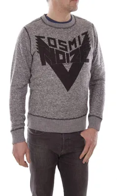 Produktbild von Diesel S-Real Felpa Herren Pullover Sweatshirt Alpaca Grau