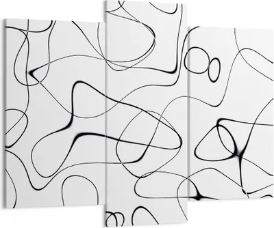 Produktbild von Bild auf Leinwand - Leinwandbild - 3 Teile - Linie nichts Muster - 130x100cm - Wand Bild - Wanddeko - Wandbilder - Leinwanddruck - Bilder - Wanddekoration - Leinwand bilder - Wandbild - CB130x100-5054