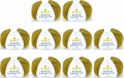 Image de 10 pelotes de DMC Merino Essentiel-4 – fil Aran de grande qualité composé à 50 % de Laine et à 50 % d'acrylique, 8149 (couleur 869)