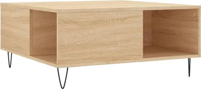 Obrázek produktu pro vidaXL Konferenční stolek Sonoma Dub 80x80x36,5 cm odvozený výrobek ze dřeva