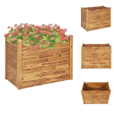 Image de vidaXL Plateau de jardin 110 x 60 x 84 cm Bois massif Acacia - Pots de fleurs & Jardinières