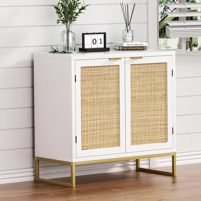 Sideboard mit 2 Türen, verstellbarem Boden, 80x35x74,5 cm
